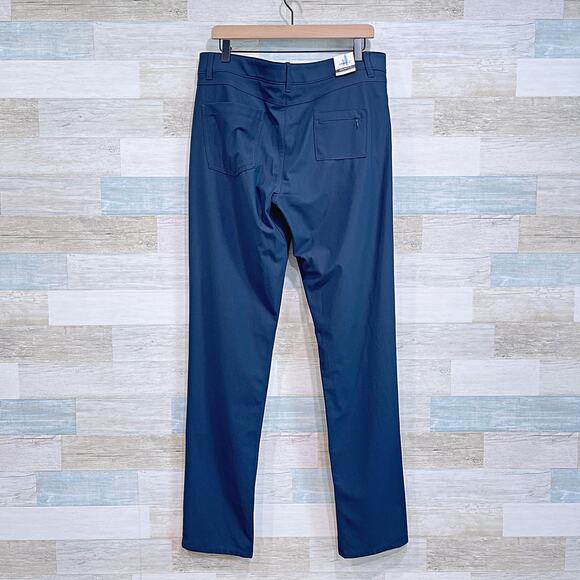 Johnnie O Cross Country Performance Pants Blue Flat Front Golf Casual Mens 34x34 - Picture 4 of 9